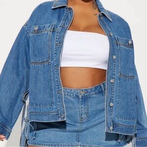 Keeping It Casual Denim Shacket - Medium Wash